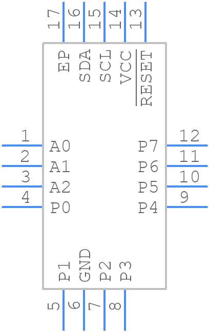 PCA9557RGVR - Texas Instruments - PCB symbol