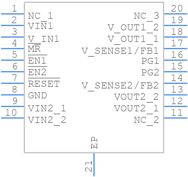 TPS70802PWP - Texas Instruments - PCB symbol