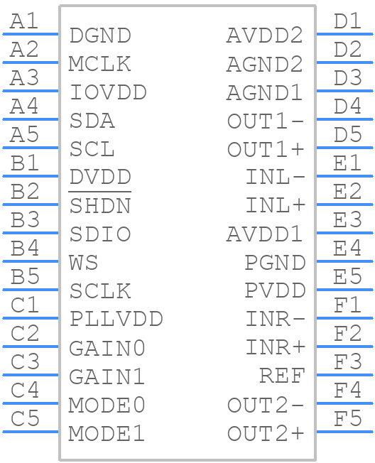 LM48903TLE/NOPB - Texas Instruments - PCB symbol