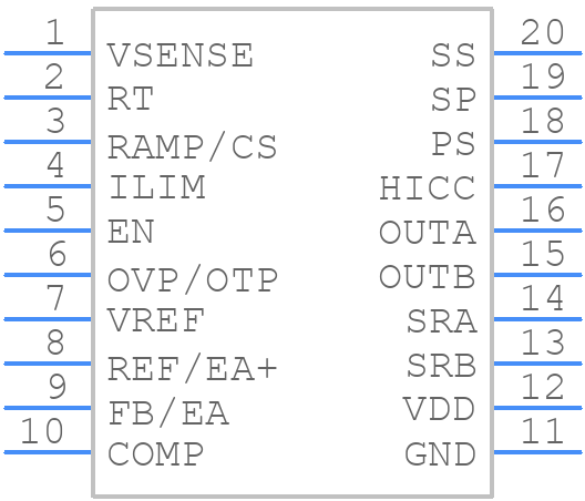 UCC28250PW - Texas Instruments - PCB symbol