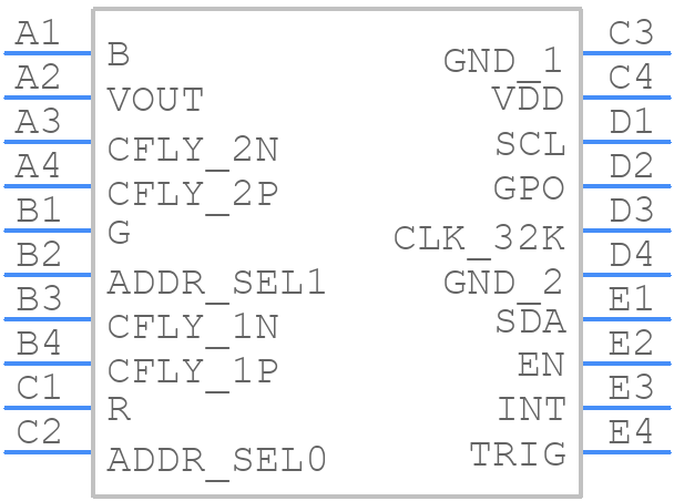 LP5521TM/NOPB - Texas Instruments - PCB symbol