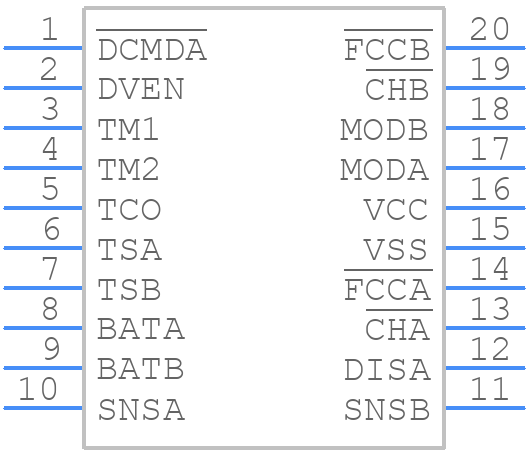 BQ2005S - Texas Instruments - PCB symbol