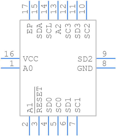 PCA9546ARGYR - Texas Instruments - PCB symbol