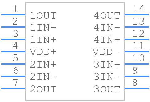 TLC2274EPWRQ1 - Texas Instruments - PCB symbol