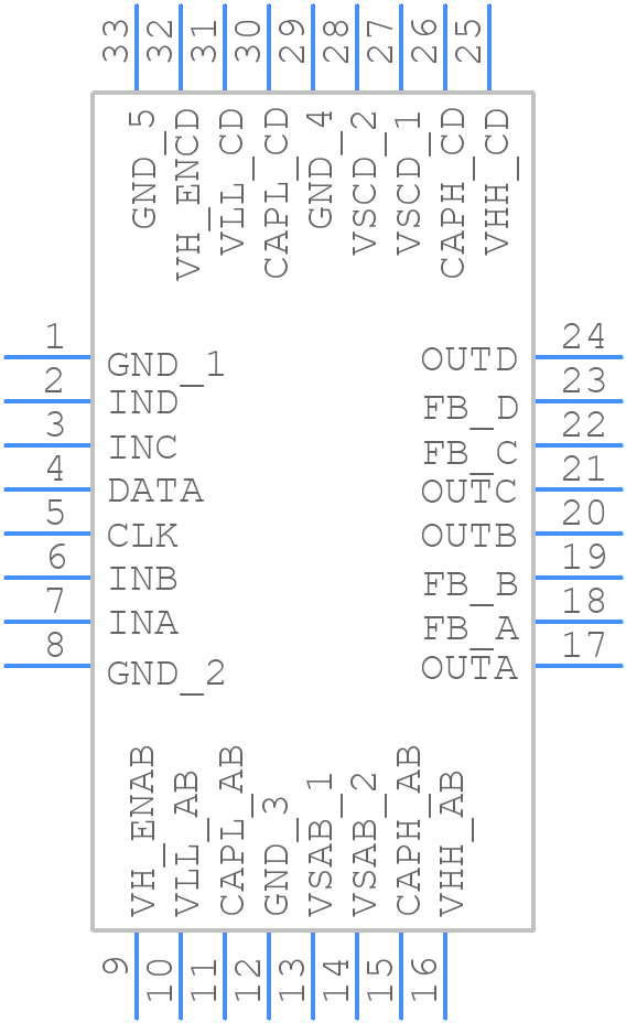 THS6226IRHBT - Texas Instruments - PCB symbol