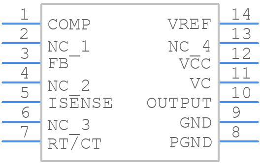 UC2842AD - Texas Instruments - PCB symbol