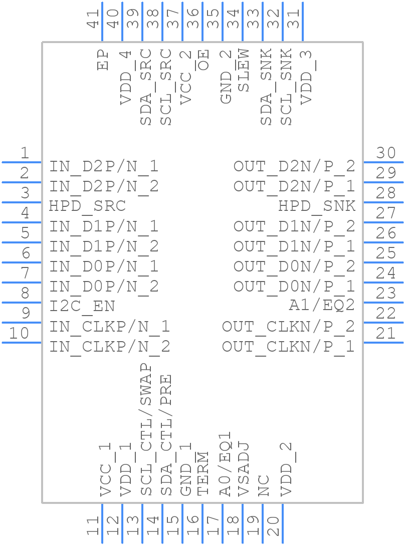 TDP158RSBT - Texas Instruments - PCB symbol
