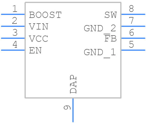 LM2738YSD/NOPB - Texas Instruments - PCB symbol