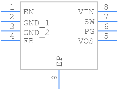TLV62080DSGT - Texas Instruments - PCB symbol