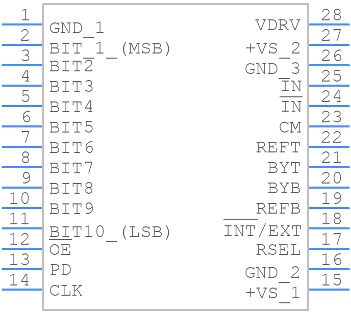 ADS823E - Texas Instruments - PCB symbol