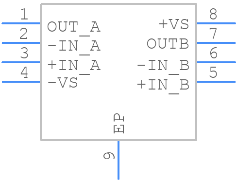 OPA2677IDDAR - Texas Instruments - PCB symbol