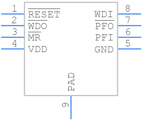 TPS3705-50DGNR - Texas Instruments - PCB symbol