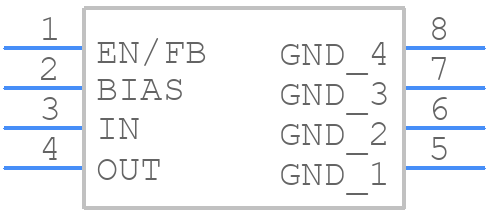 TPS74001DGKR - Texas Instruments - PCB symbol