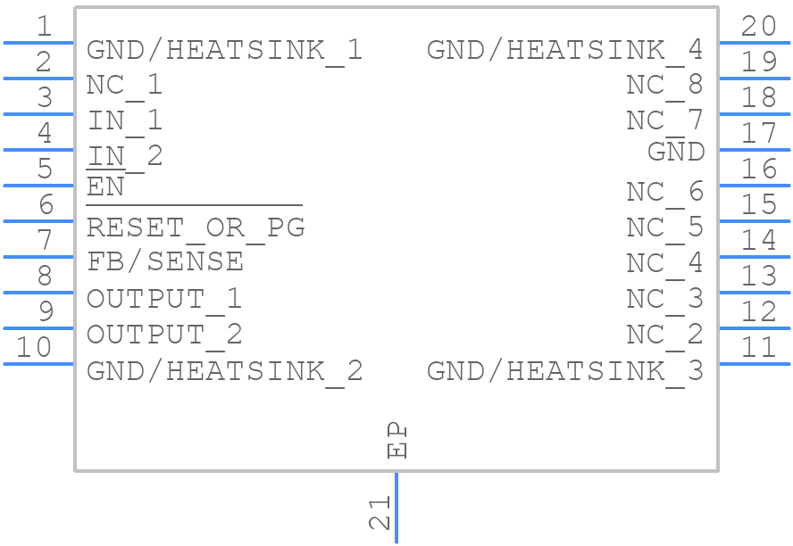 TPS75233QPWPREP - Texas Instruments - PCB symbol