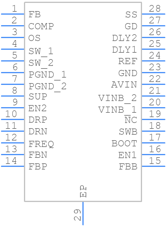 TPS65160APWPR - Texas Instruments - PCB symbol