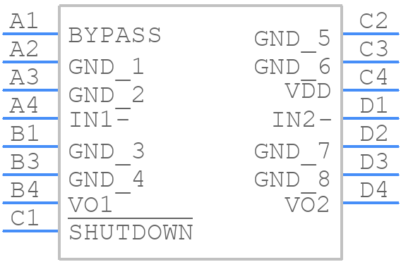 TPA6101A2ZQYR - Texas Instruments - PCB symbol