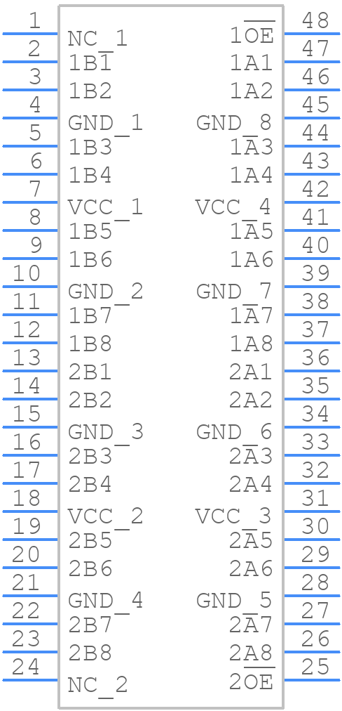 SN74CBT16245CDLR - Texas Instruments - PCB symbol