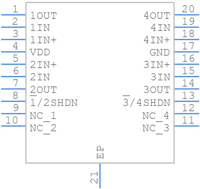 TLC085CPWP - Texas Instruments - PCB symbol