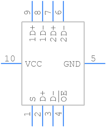 TS3USB221RSER - Texas Instruments - PCB symbol