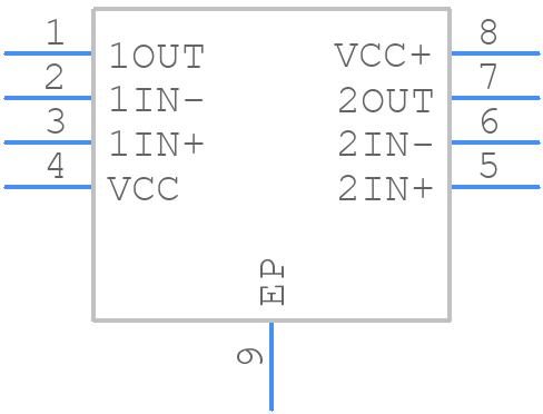 THS6072CDGN - Texas Instruments - PCB symbol