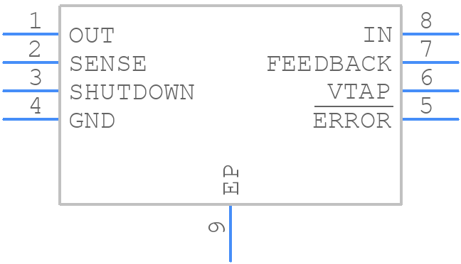 LP2951CSD-3.0/NOPB - Texas Instruments - PCB symbol