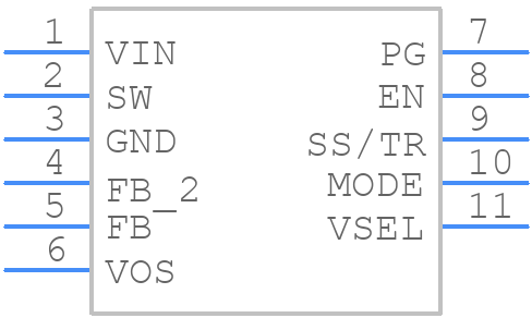 TPS62136RGXR - Texas Instruments - PCB symbol