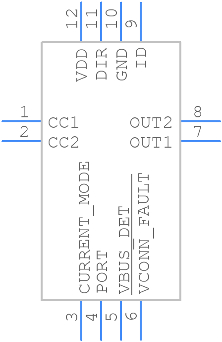 TUSB321AIRWBR - Texas Instruments - PCB symbol