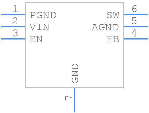LM2735XSD/NOPB - Texas Instruments - PCB symbol