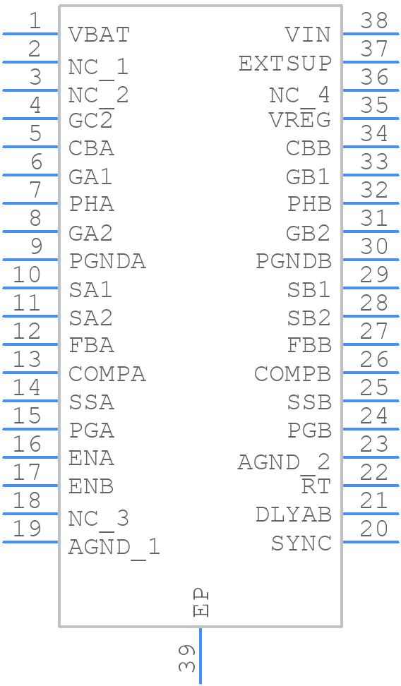 TPS43350QDAPRQ1 - Texas Instruments - PCB symbol