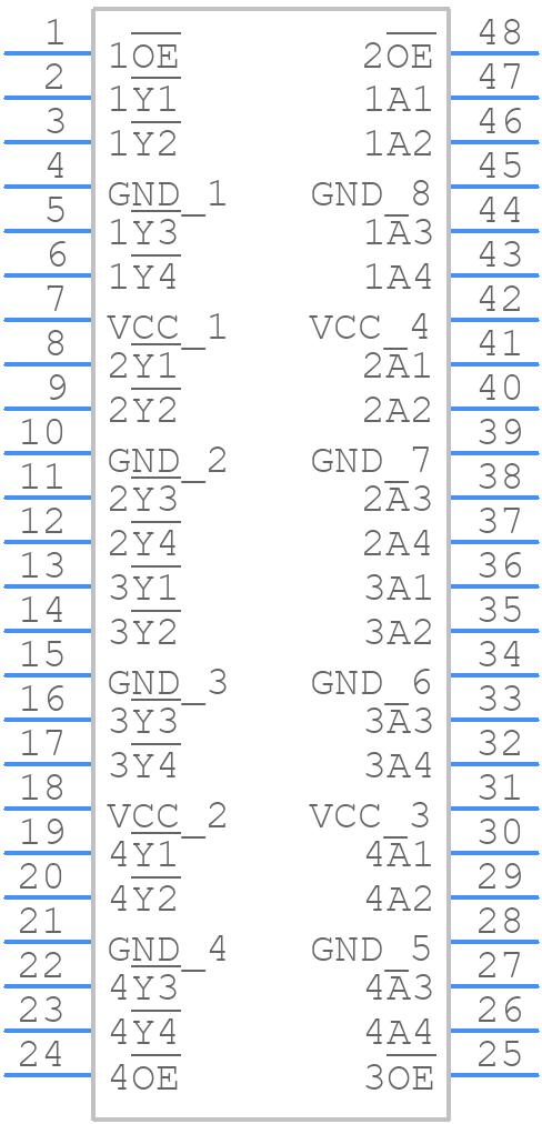 74FCT162240ATPACT - Texas Instruments - PCB symbol