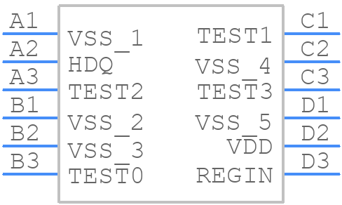 BQ2028YZGR - Texas Instruments - PCB symbol