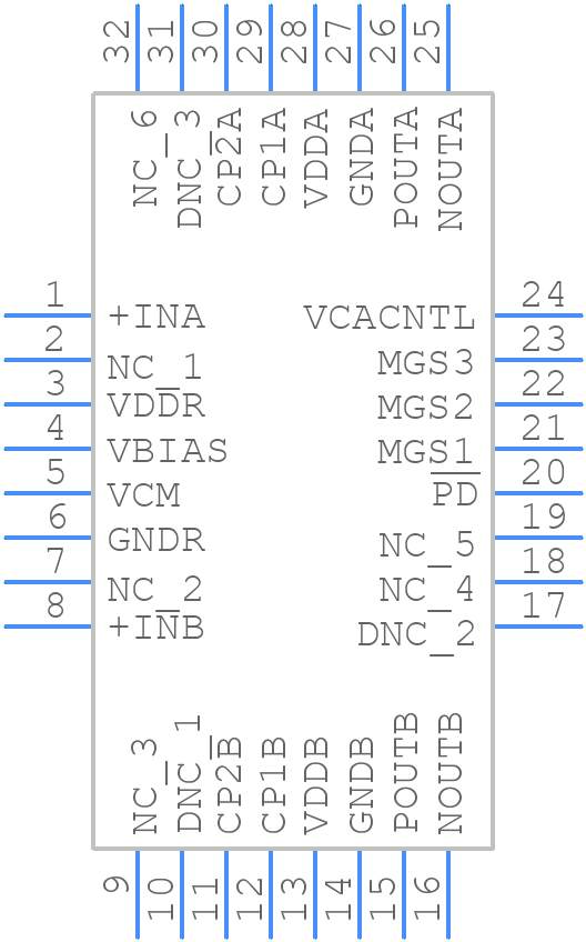 VCA2618YT - Texas Instruments - PCB symbol