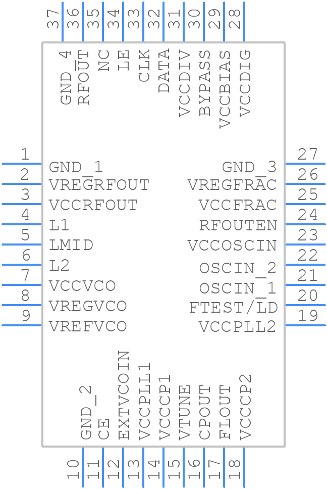 LMX2541SQE3740E/NOPB - Texas Instruments - PCB symbol
