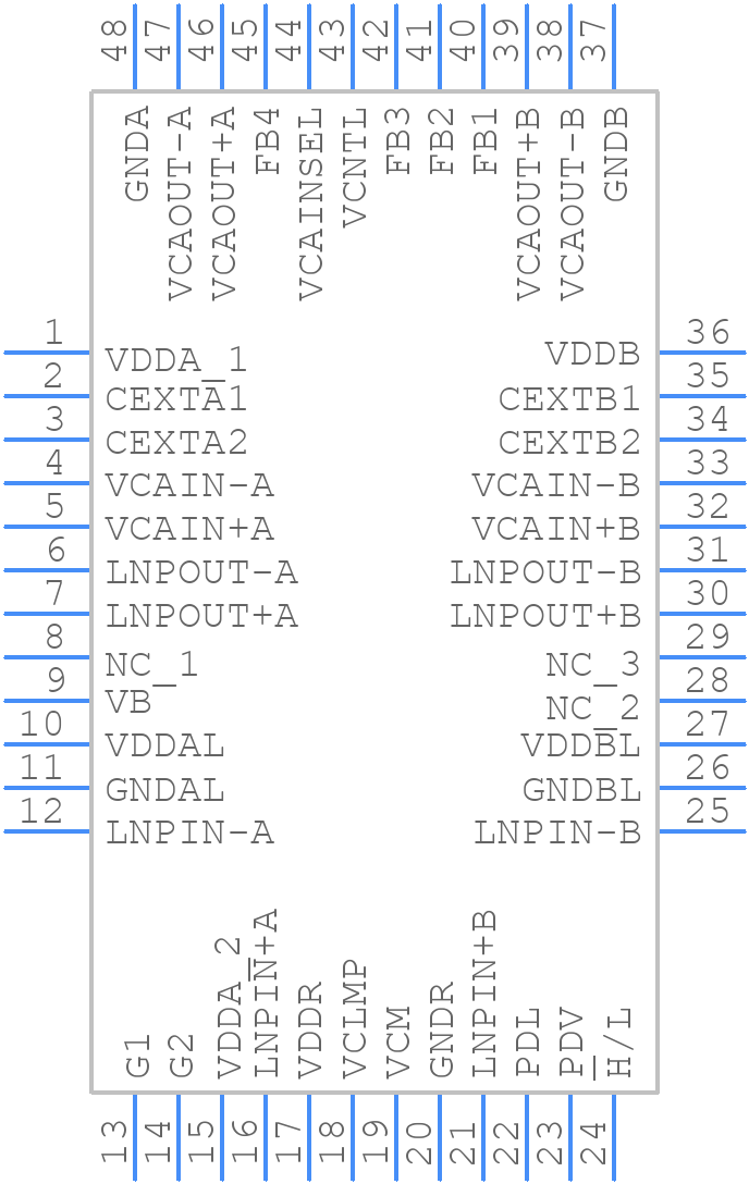 VCA2615PFBR - Texas Instruments - PCB symbol