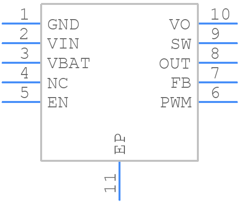 TPS61166DSKT - Texas Instruments - PCB symbol