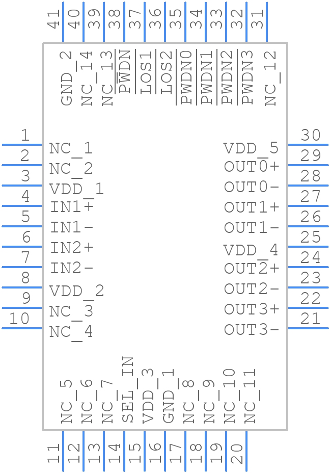 DS10BR254TSQ/NOPB - Texas Instruments - PCB symbol