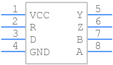 SN65HVD1474DGKR - Texas Instruments - PCB symbol