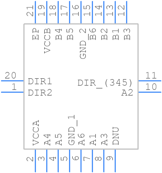 SN74AVC6T622RGYR - Texas Instruments - PCB symbol