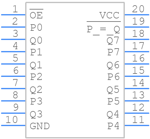 SN74HC688N - Texas Instruments - PCB symbol