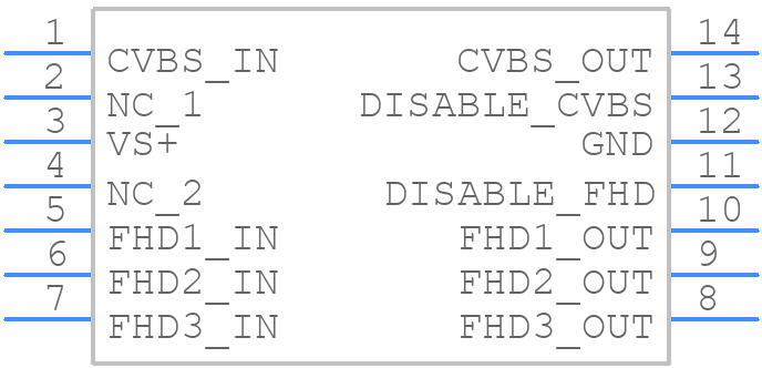 THS7372IPW - Texas Instruments - PCB symbol