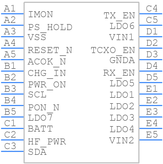 LP3918TL-A/NOPB - Texas Instruments - PCB symbol