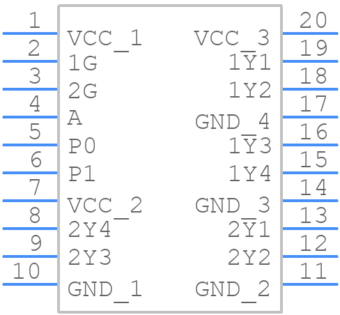 CDC341DW - Texas Instruments - PCB symbol