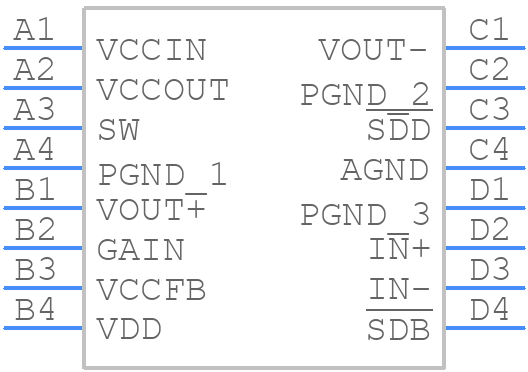 TPA2014D1YZHR - Texas Instruments - PCB symbol