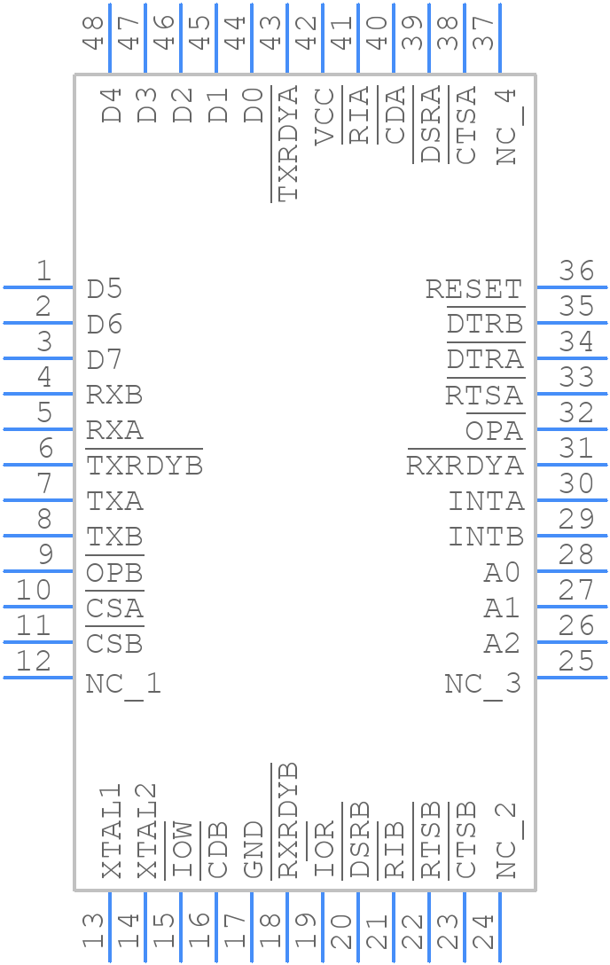 TL16C2550IPFBRQ1 - Texas Instruments - PCB symbol
