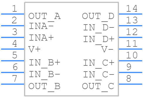 LMV854MTX/NOPB - Texas Instruments - PCB symbol