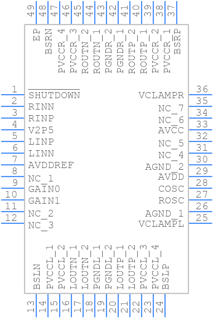 TPA3005D2PHPR - Texas Instruments - PCB symbol