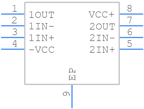 THS4062CDGN - Texas Instruments - PCB symbol