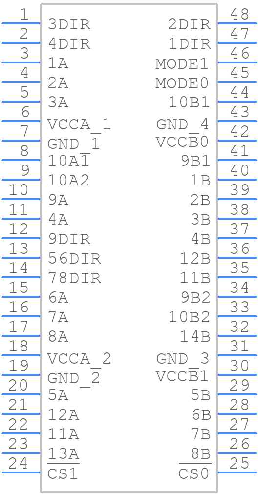 SN74AVCA406DGGR - Texas Instruments - PCB symbol