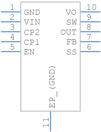 TPS61093QDSKRQ1 - Texas Instruments - PCB symbol