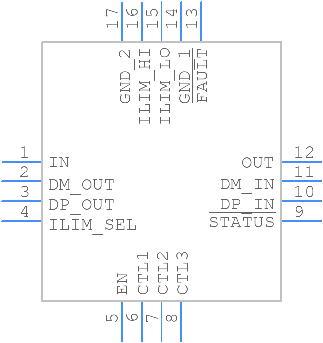 TPS2543QRTETQ1 - Texas Instruments - PCB symbol